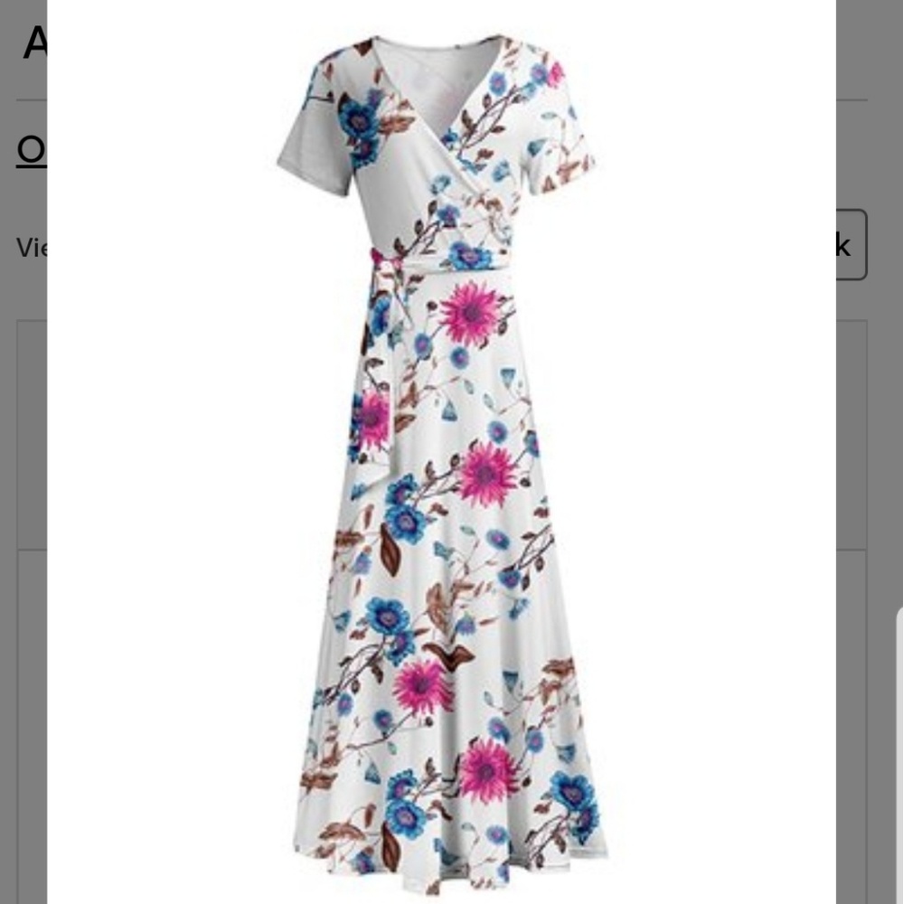 2x Wrap Style Maxi Dress